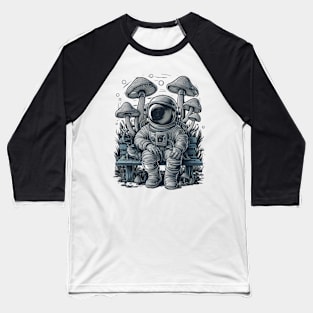 Astronaut Cottagecore Aesthetic Mushroom Baseball T-Shirt